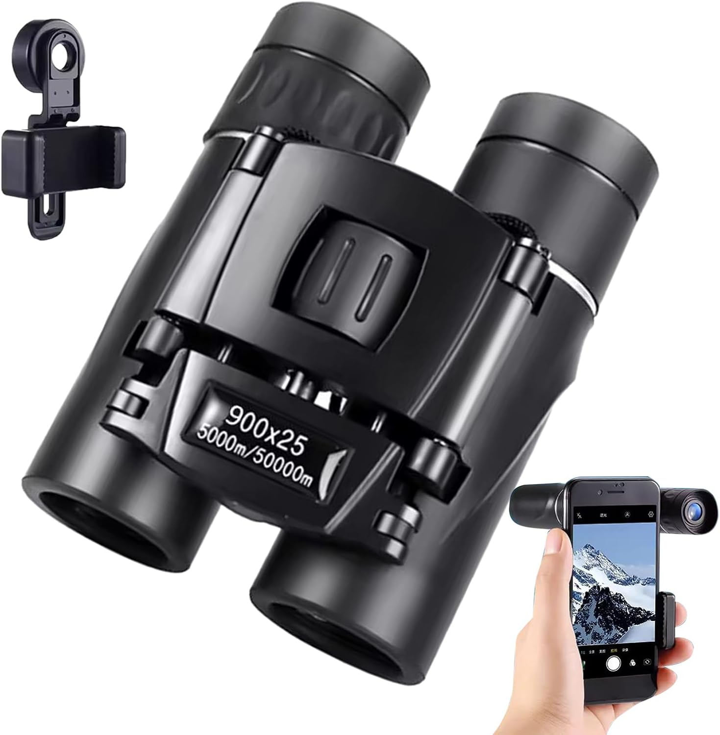 Compact Binoculars for Adults,Binoculars for Cruise - Night Vision Spotting Scope Lightweight Long-Range 900X25 HD for Travel Safari Hunting Hiking Stargazing