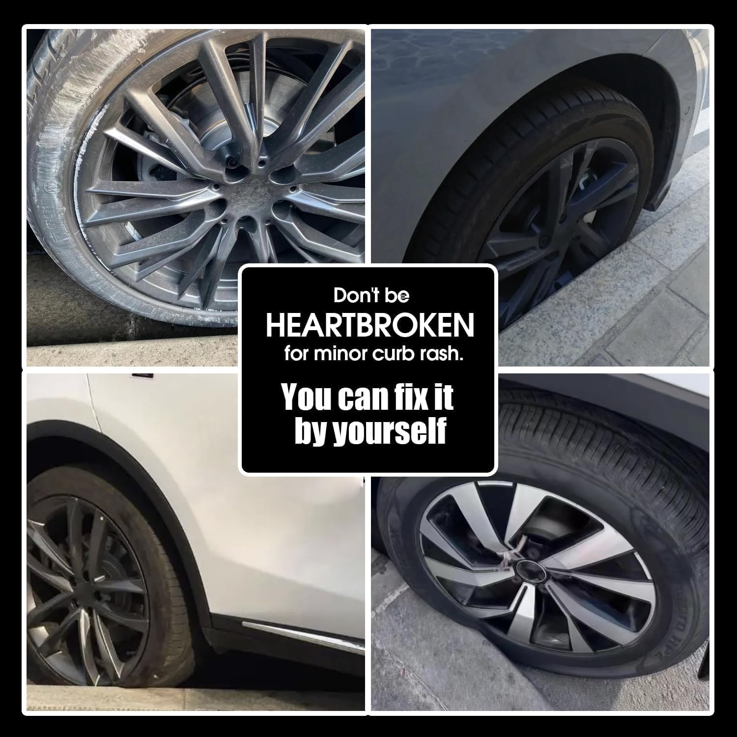 STARWOOD Black Rim Touch up Paint, Wheel Repair Paint Quick and Easy, for Cars Wheel, Car Repair, Universal Color Rims (Gloss Black)