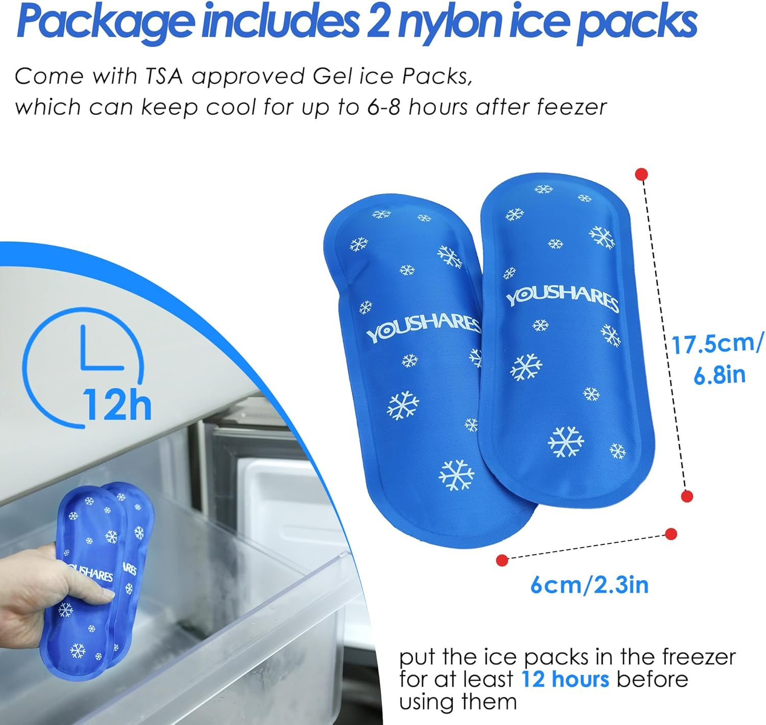 YOUSHARES Insulin Pen Cooler Travel Case, Small Insulated Medicine Travel Case with 2 X TSA Approved Ice Packs, Medication Travel Case for Insulin Pens and Medicine Storage Cold Diabetes (Red) image number 2