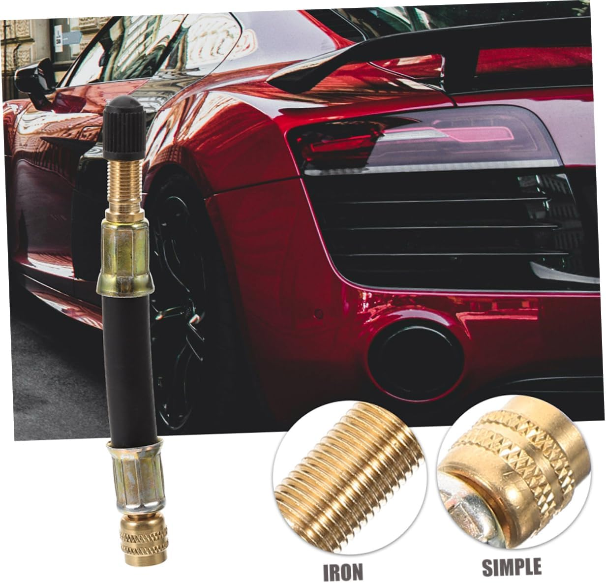 MAGICLULU Tire Valve Stem Extension 120Mm Dual Wheel Air Valve Extender for Car Automotive Motorcycle Accessories Compatible with Truck and Suv image number 1
