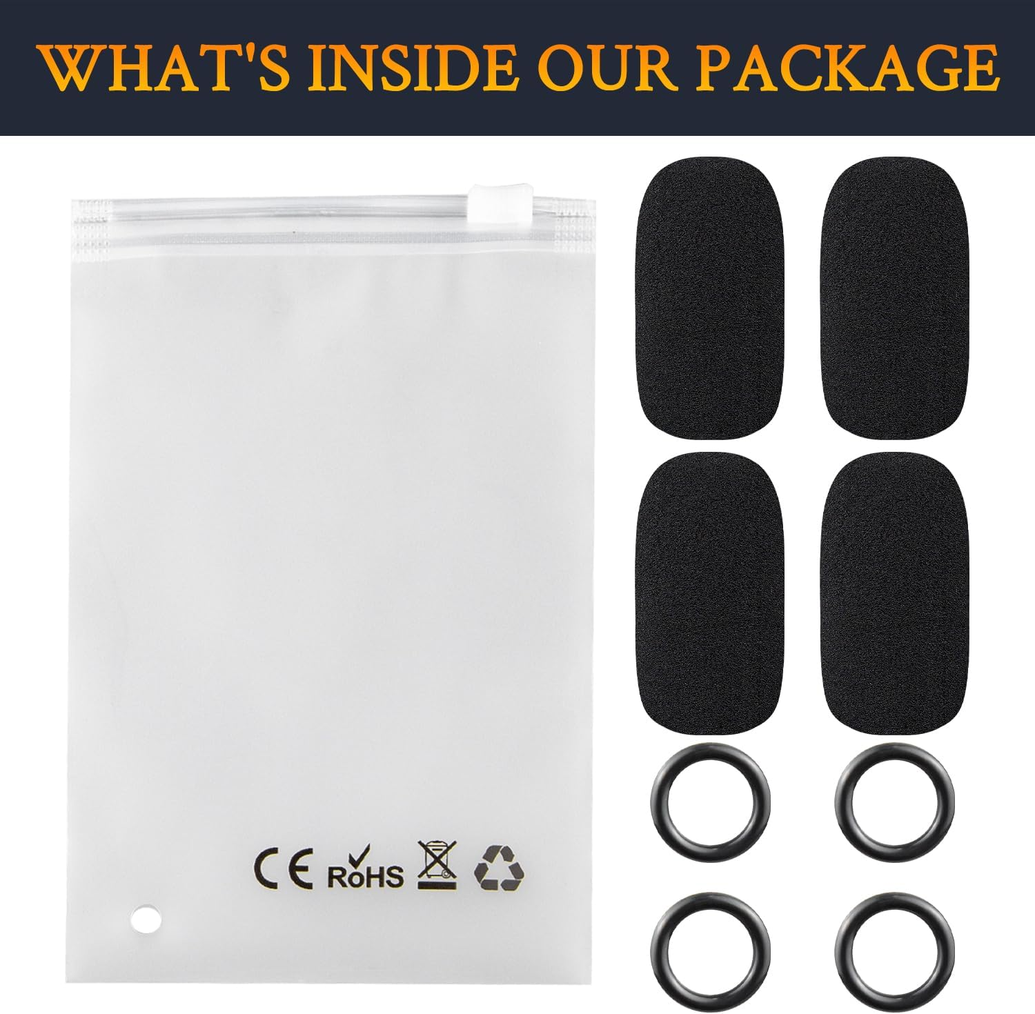 SOULWIT Protective Microphone Foam Cover Pop Filter for Bose Aviation X A10/A20/A30 Headphones, Mic Cover Windscreen with High-Density Foam - Black