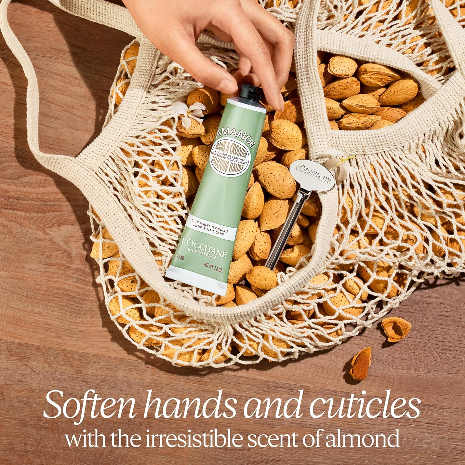 L'OCCITANE Almond Hand Cream to Fall in Fall with Hands & Nails - Dry Hands - 75 Ml - 30 Ml (Pack Of 1) image number 5