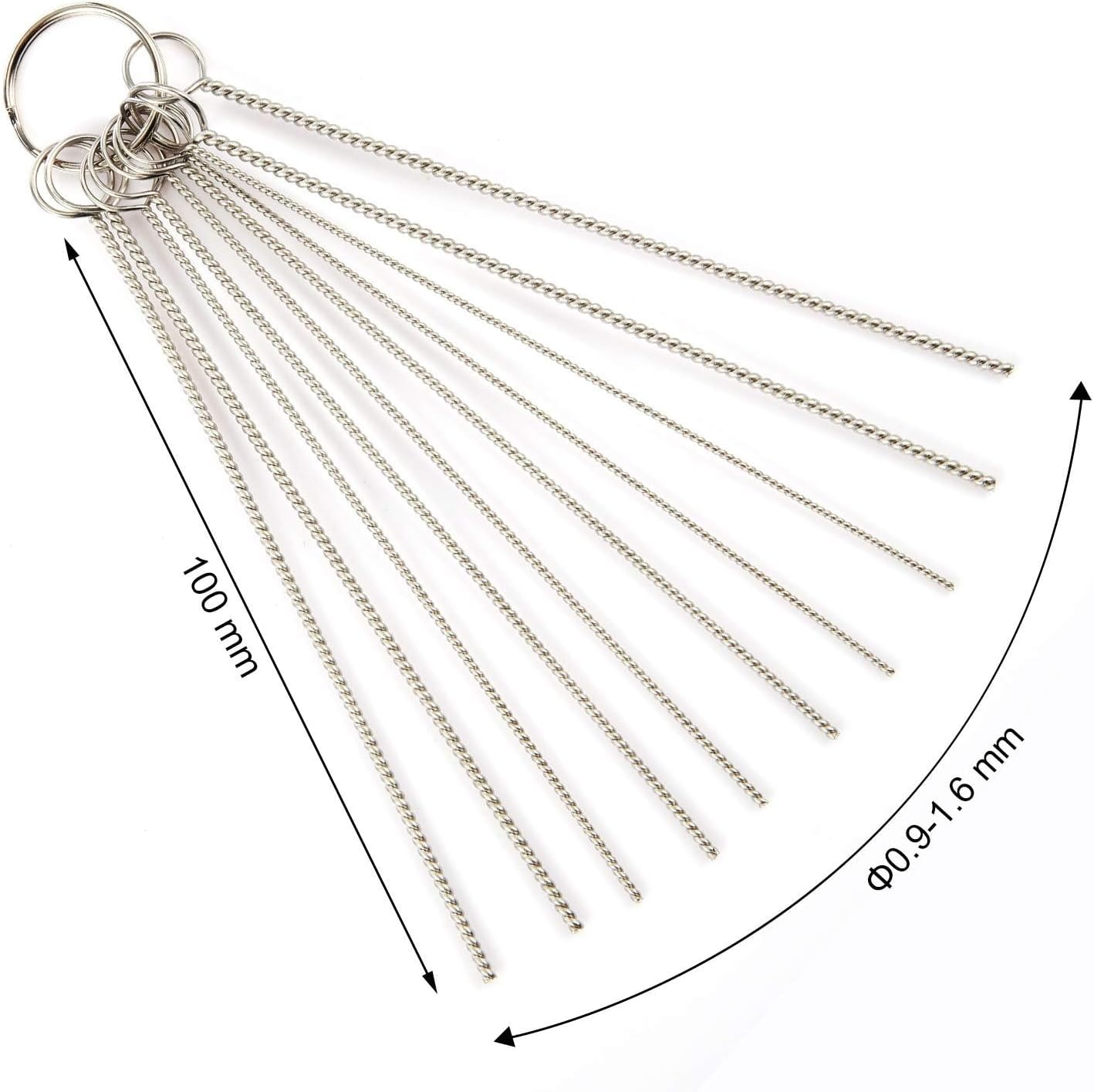 Carburetor Carbon Dirt Jet Remove Cleaner 26 Cleaning Wires Torch Tip Cleaner Tool +20 Cleaning Needles +10 Nylon Brush Tool Kit for Motorcycle ATV Moped Welder Carb Chainsaw Spray Torch Tips image number 5