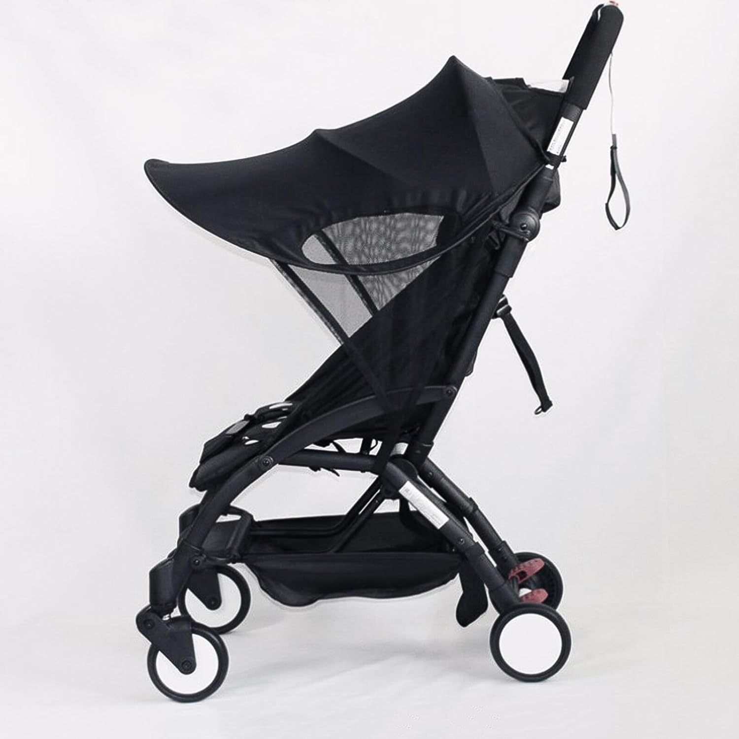 Stroller Sunscreen Umbrella with High Elastic Steel Core Flexible Strip Windproof Stroller Awning Accessory High-Density Elastic Cloth Sunshade for Pram and Car Seat Easy Storage image number 6