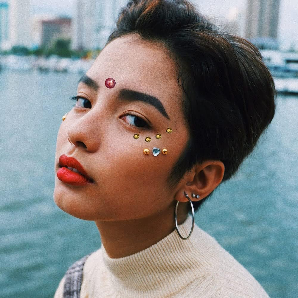 50G Mix Flatback Resin Rhinestones Half round Pearls Mixed Size 3Mm-10Mm AB Color Half Pearls Resin Rhinestones for DIY Craft Nail Art Shoes Clothes Tumblers Scrapbooking (Gold Series)