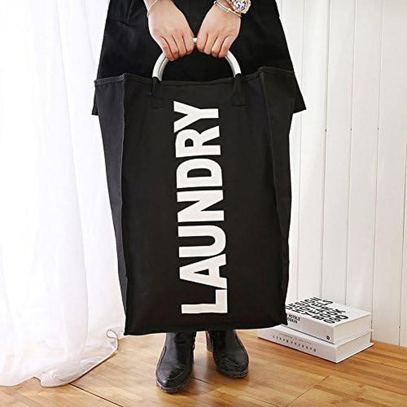 Collapsible Washing Clothes Large Laundry Basket Bag Hamper Bin Storage Folding Function Bag image number 2