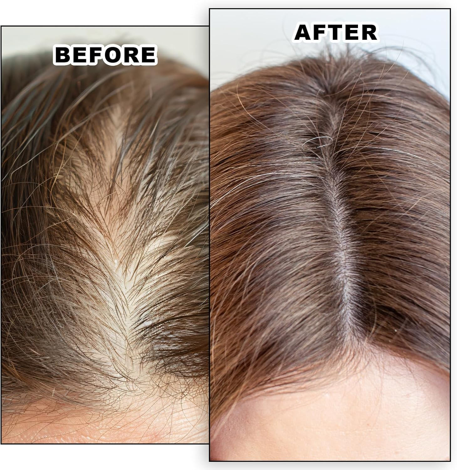 2Pcs Dual Ended Hairline Powder Brush, Black Hair Makeup Brushes with Sponge Head and Nylon Bristle for Hair Contouring Root Touch Up image number 3