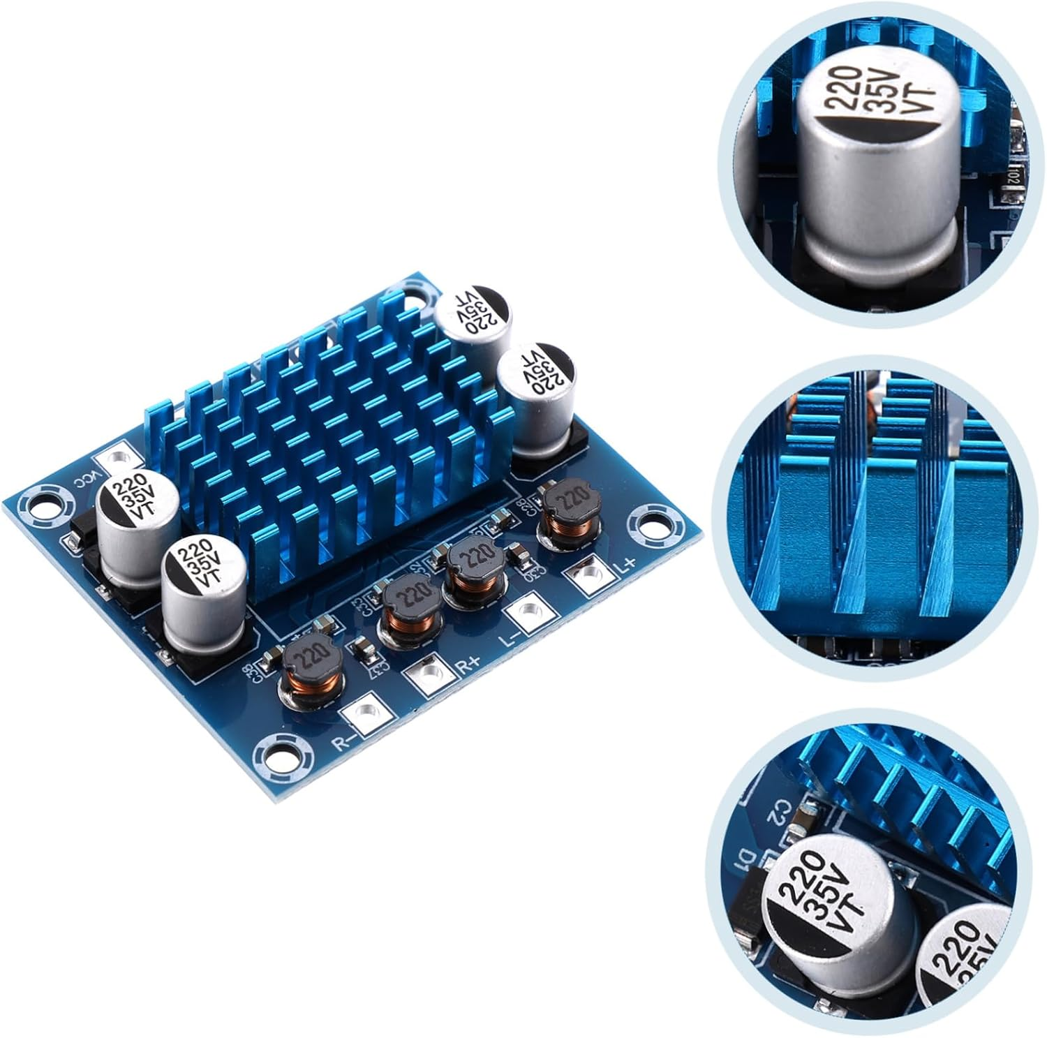 Gatuida 30W Audio Amplifier Board Stereo Module Heat Sink for Home Theater Power Amplifier Module for DIY Speakers Sound Digital Amp