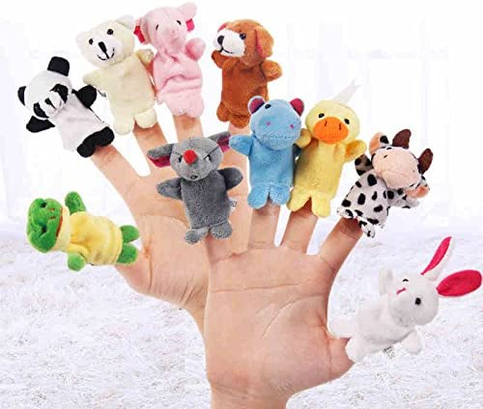 HIGHROCK 10Pc Finger Puppet Animals Finger Puppets Hand Puppets Soft Finger Doll Props