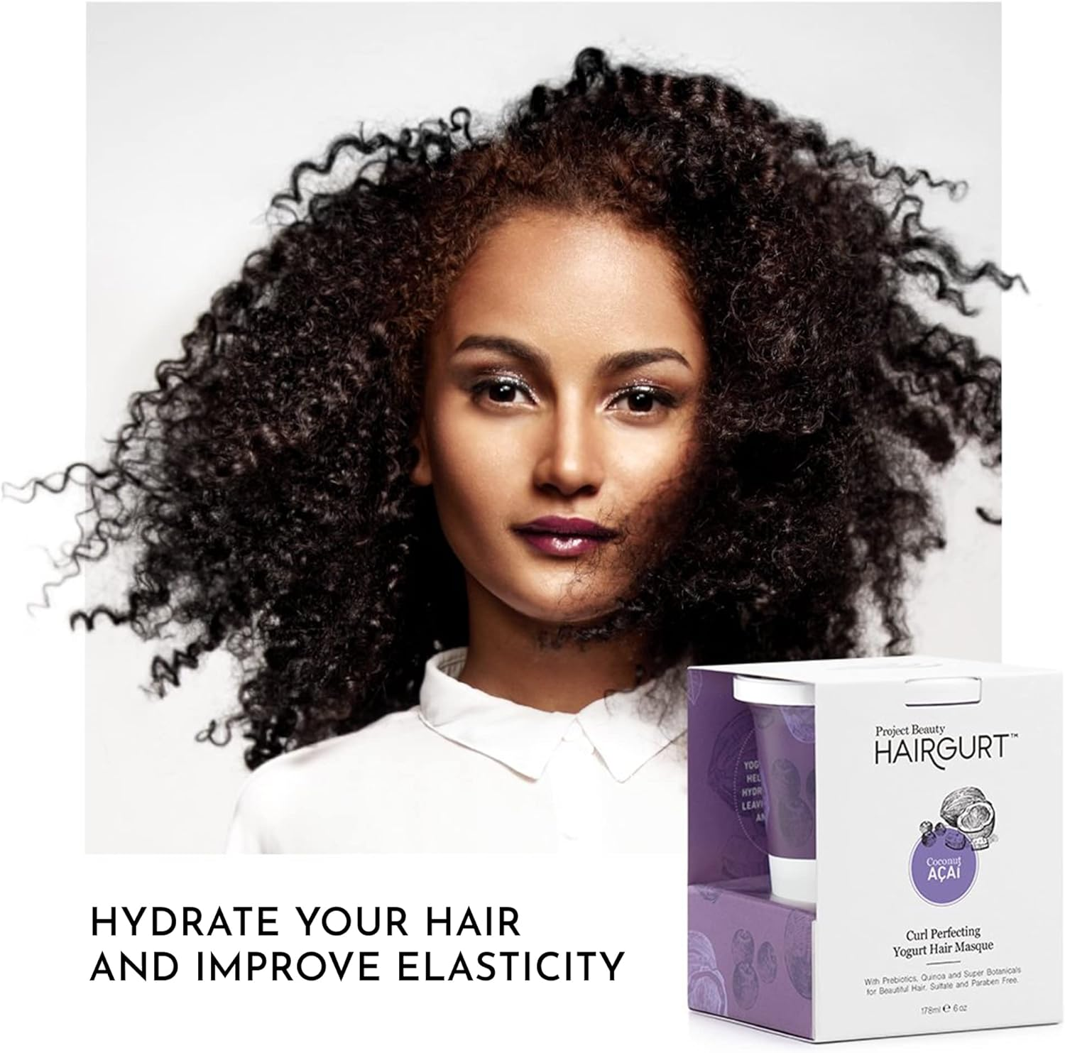 Hairgurt - Curl Perfecting Yogurt Hair Masque Coconut Acai - 6 Fl. Oz. image number 6