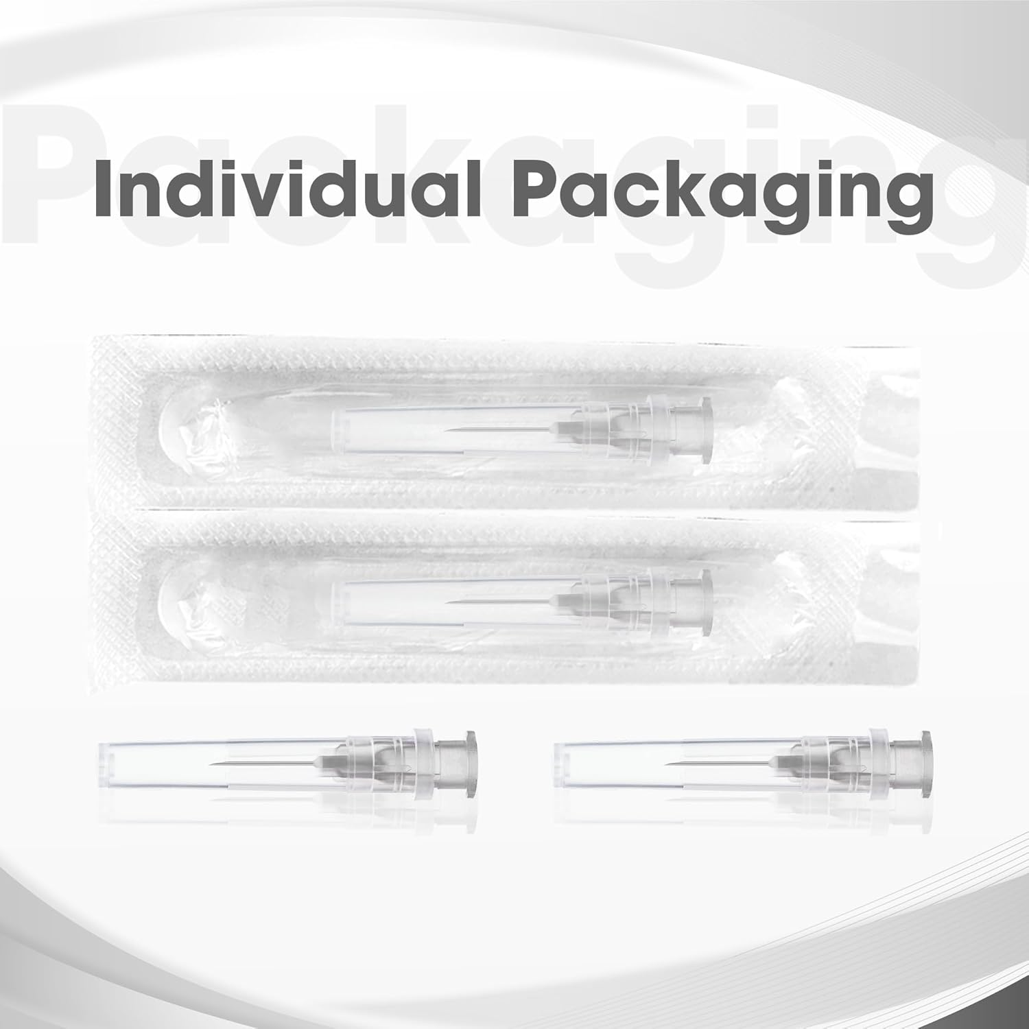 100Pcs Dispensing Syringe Needle Individually Wrapped Sterile Disposable Luer Lock Needle Tips for Science, Lab Experiments, and Craft Use (27G-13Mm) image number 3