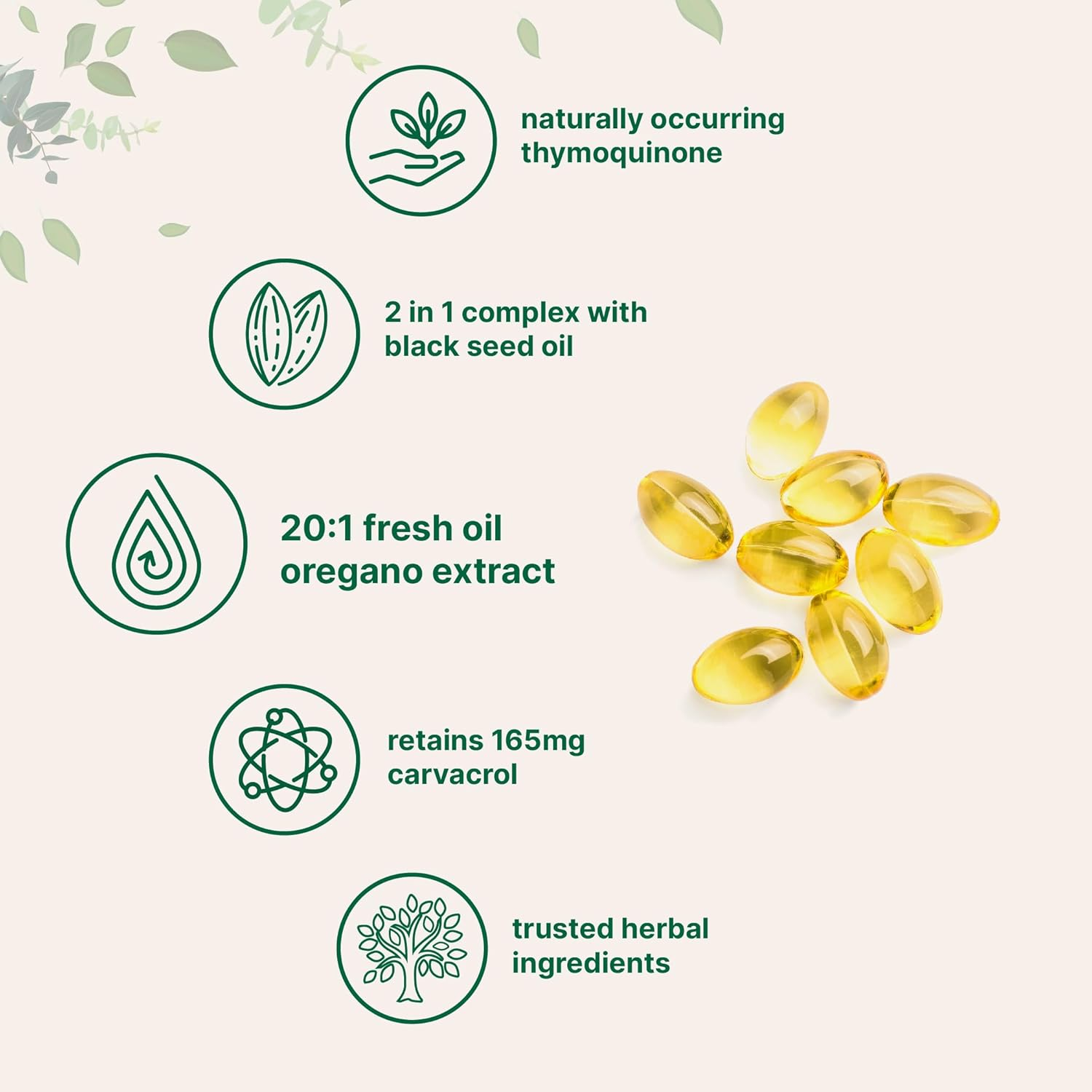 Micro Ingredients Oil of Oregano Softgels 6000Mg per Serving, 300 Count | 2 in 1 Formulated with Black Seed Oil 200Mg, 4X Strength Carvacrol & Thymoquinone | Plant Based, Non-Gmo & Immune Support