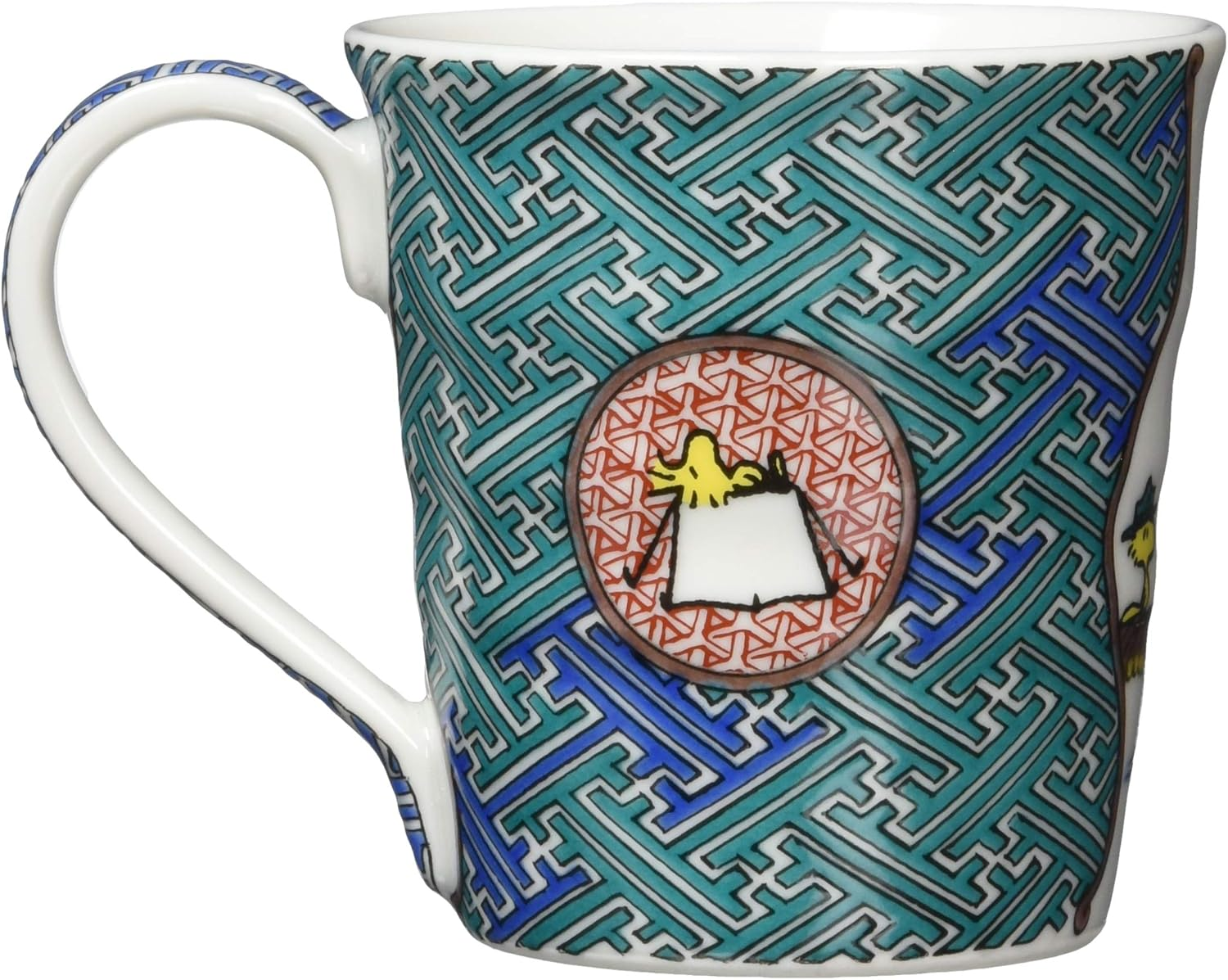 Peanut Kutani Ware Mug, 10.1 Fl Oz (300 Ml), Sansui