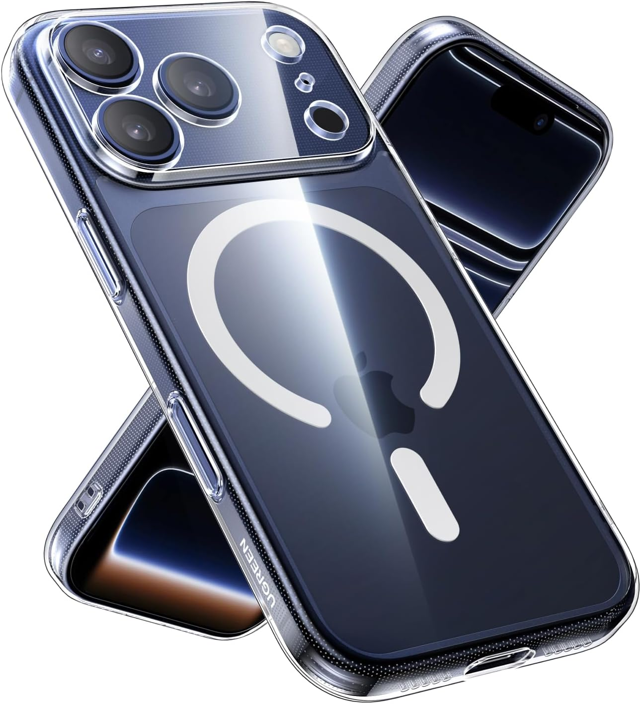 UGREEN Magnetic Case Compatible with Iphone 17 Pro Max 6.9-Inch, Compatible with Magsafe, Revolutionary Icrystal Tech, Mil-Grade Protection, Anti-Scratch, Camera Protective,Black