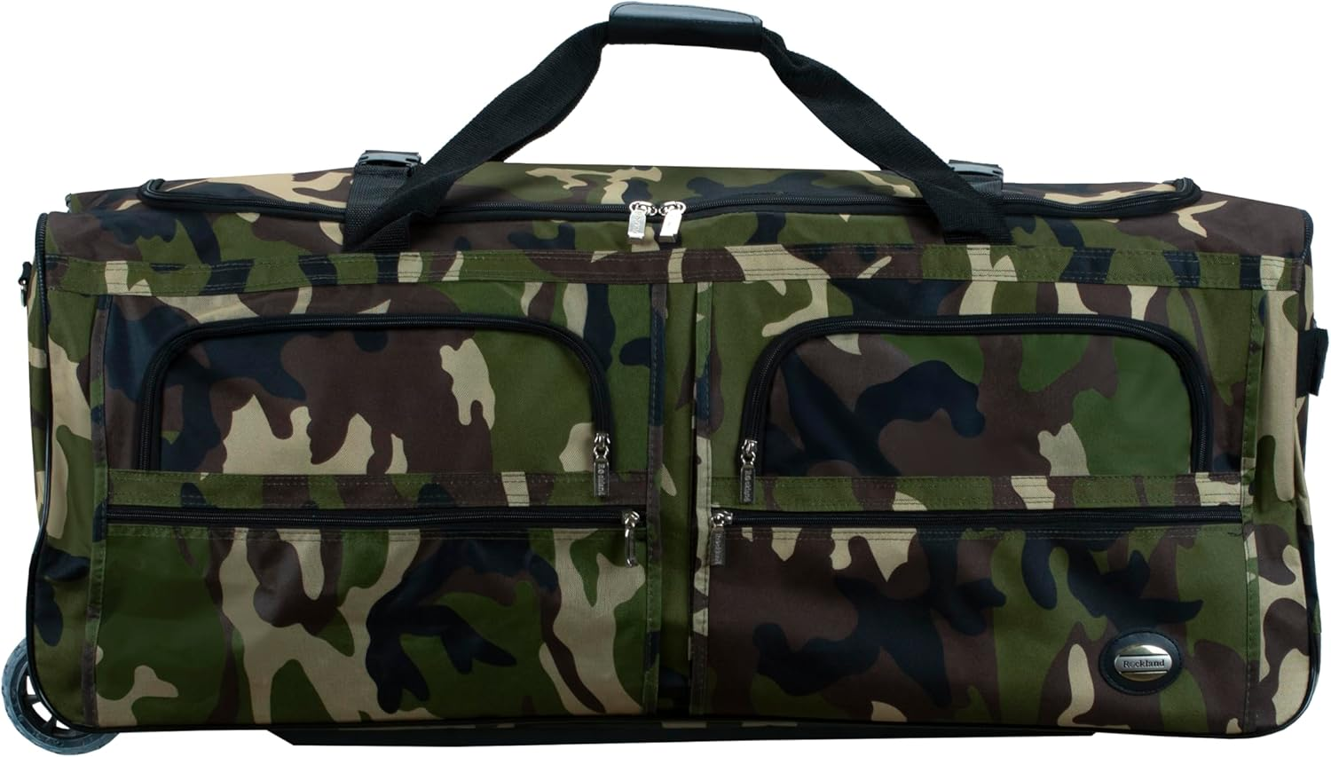 Rockland Rolling Duffel Bag, Black, 36"