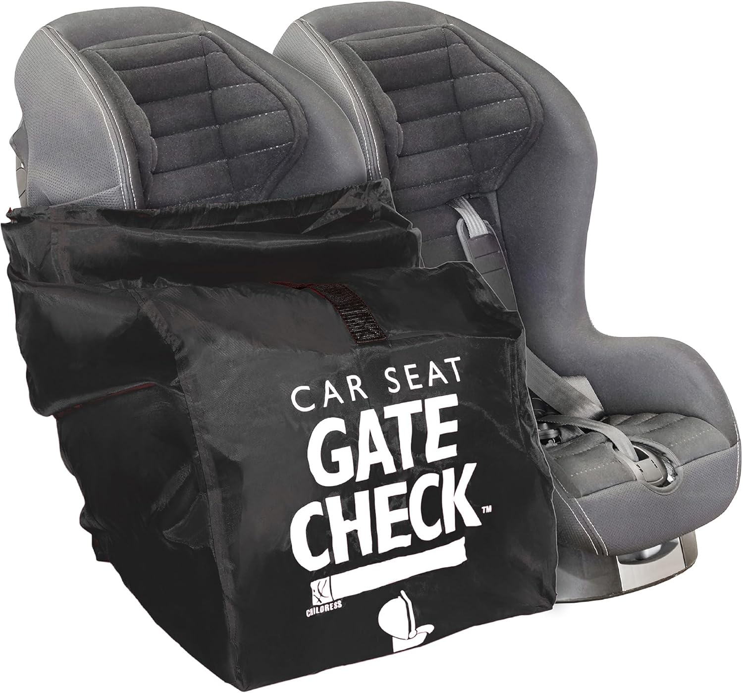 J.L. Childress Gate Check Bag for Car Seats - Air Travel Bag - Fits Convertible Car Seats, Infant Carriers & Booster Seats, Black image number 4
