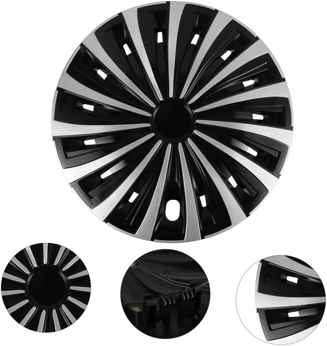 JECOMPRIS Automotive Hub Covers Wheel Rim Cover Caps for Vehicle Wheel Rim Protector Black image number 2