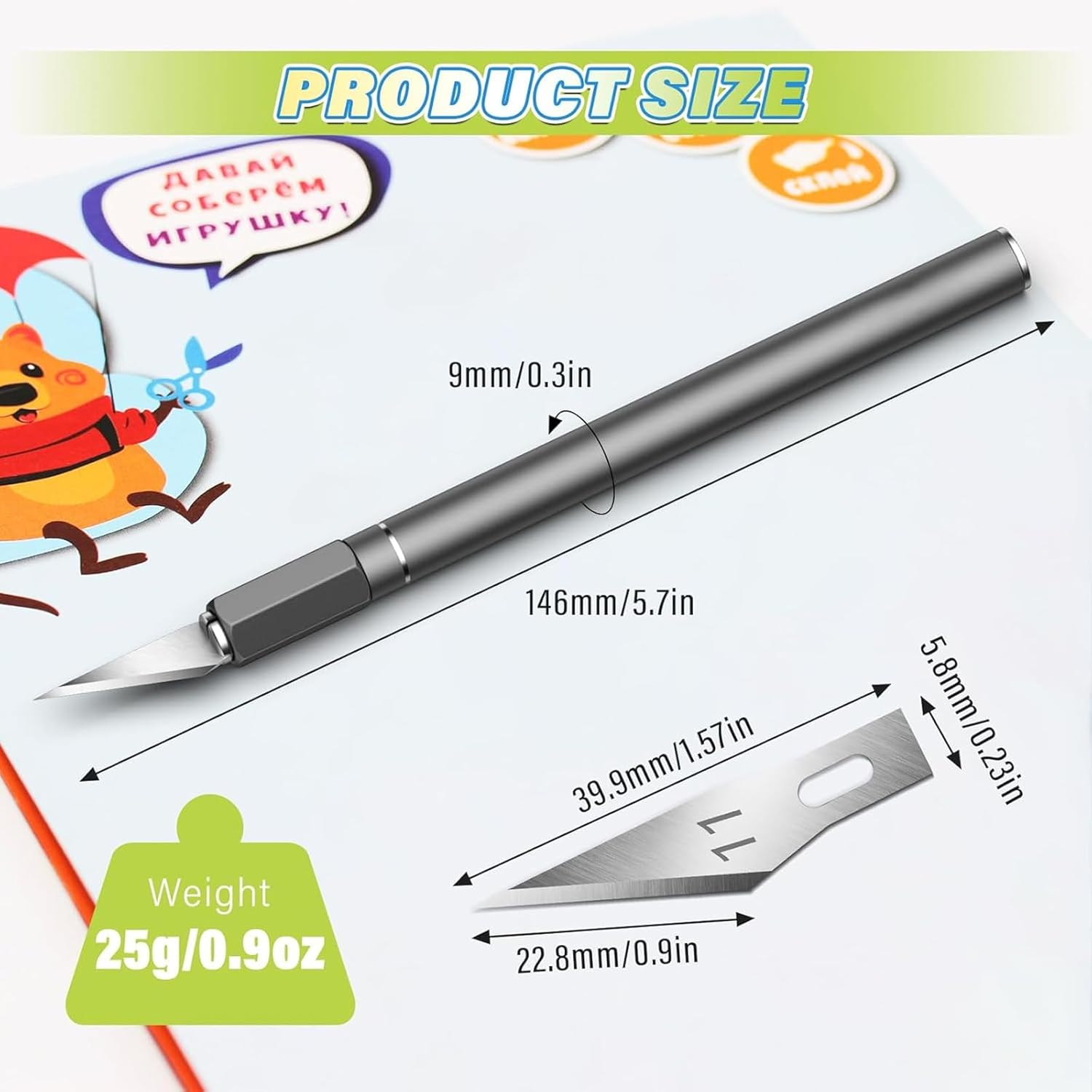 12 Pcs Exacto Knife Set with Case,For Crafting, Art, Hobby Knife for Fondant, Craft Knife Exacto, Precision Knife for Crafts, Leather, Art Knife Se.Precision Knife with #11 Blades (Gray) image number 1