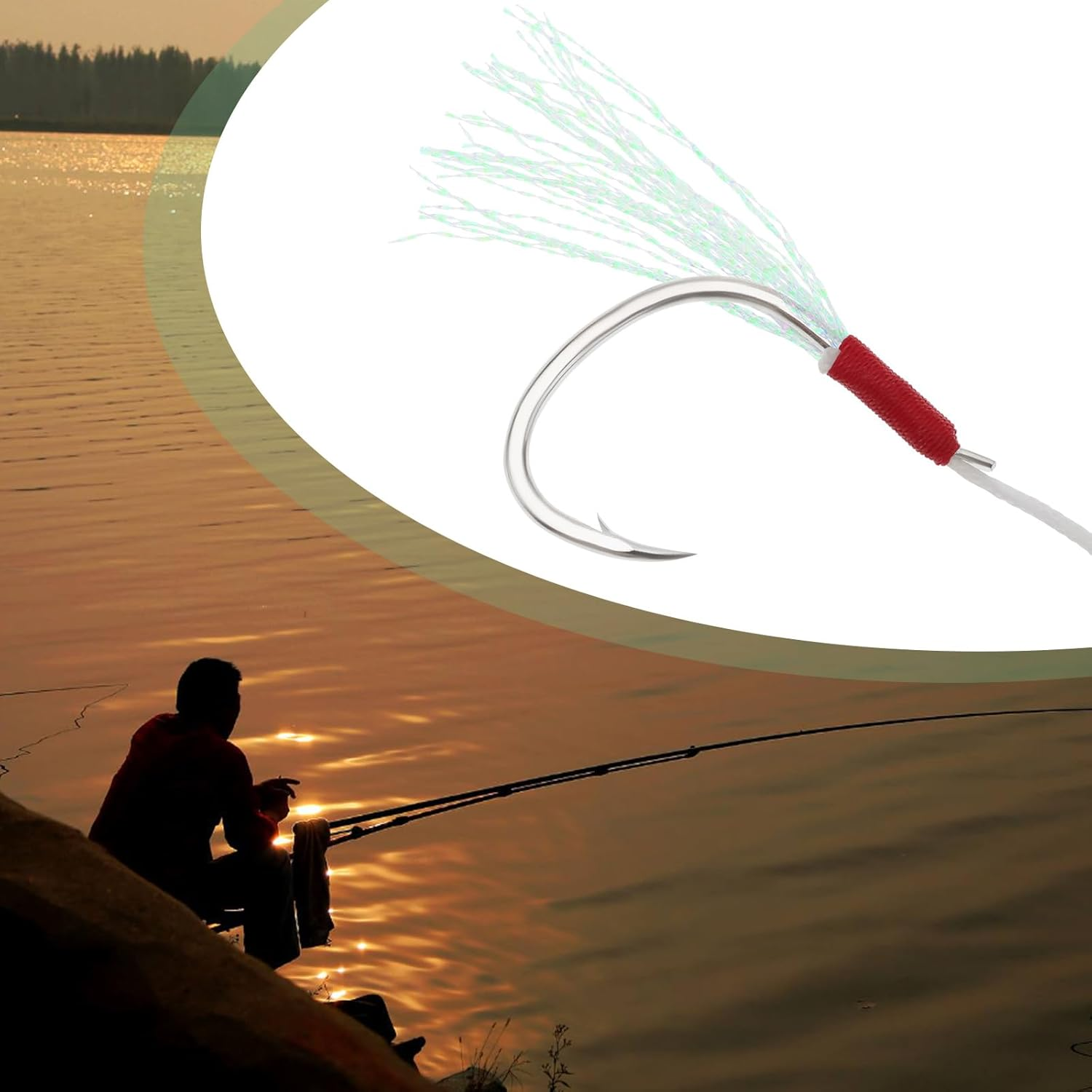 SG Store 5Pcs Double Jigging Assist Hooks Saltwater Dancing Stinger Jigging Hook for All Kinds of Jigging Vertical Jigging Baits Saltwater Jigging - Blue image number 3