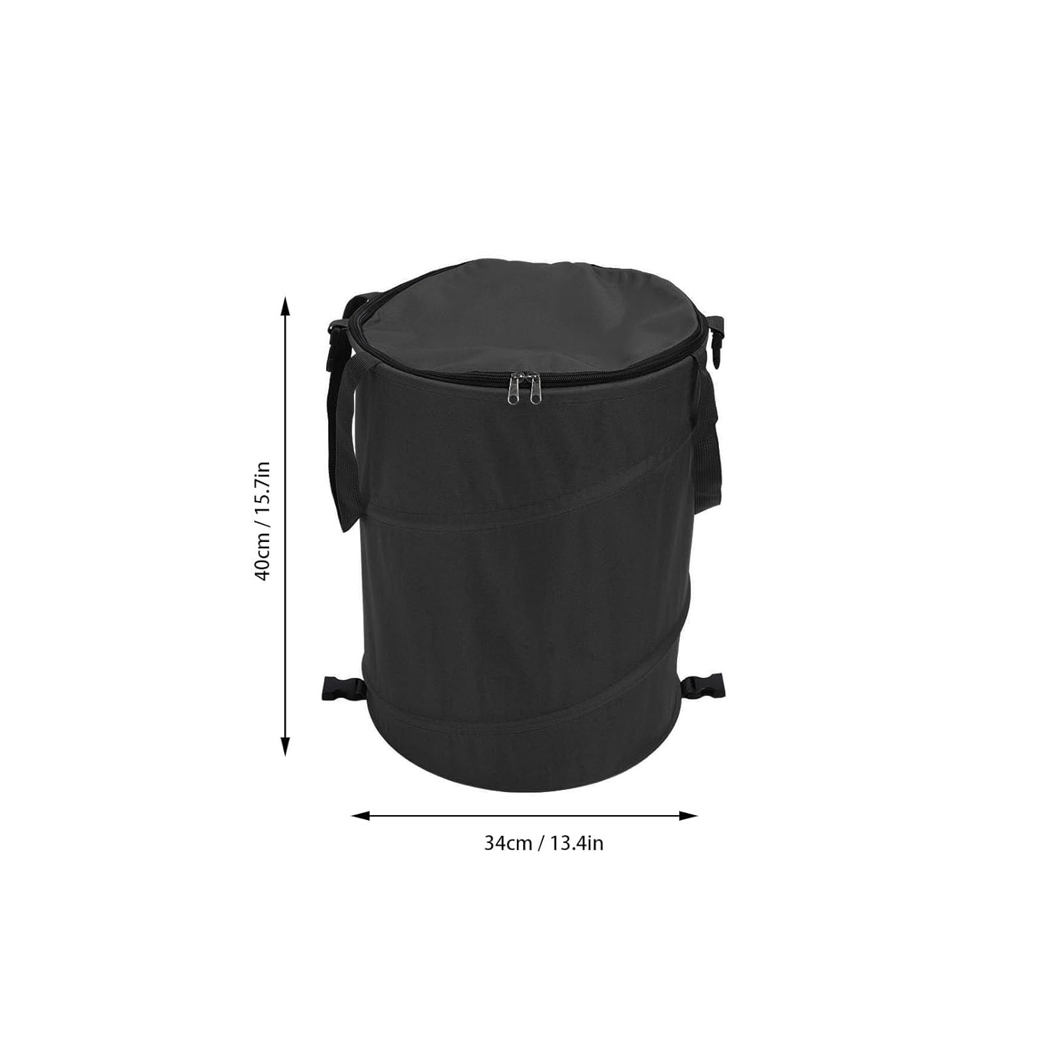 Collapsible Trash Can, Pop up Outdoor Garbage Can 600D Oxford Cloth Camping Trash Can Utility Container with Lid, Reusable Outdoor Trash Garden Yard Trash Bag for Camping, image number 1