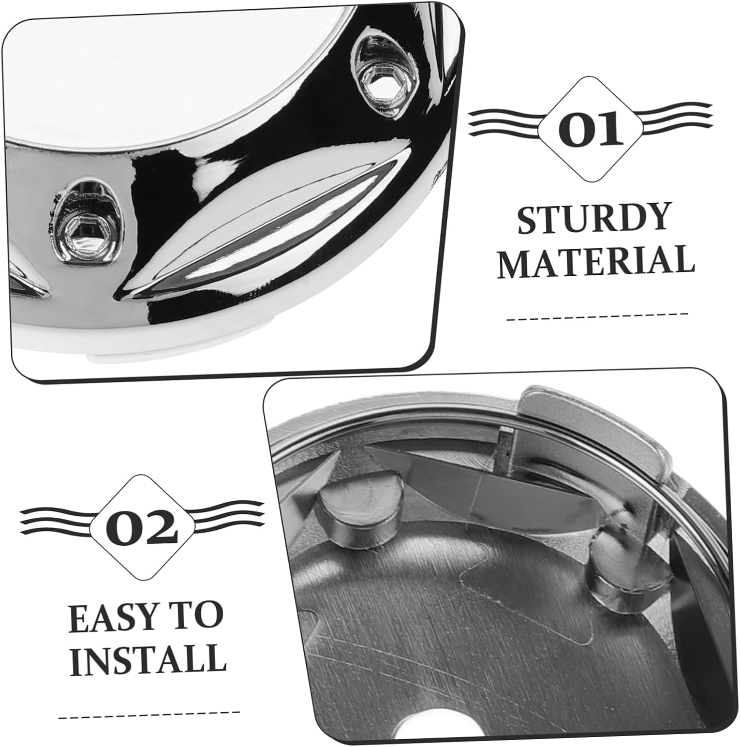 SOPOTUTU 4Pcs Silver 68Mm Auto Wheel Center Caps Rim Hub Center Covers Vehicle Wheel Rim Caps for Car Accessories