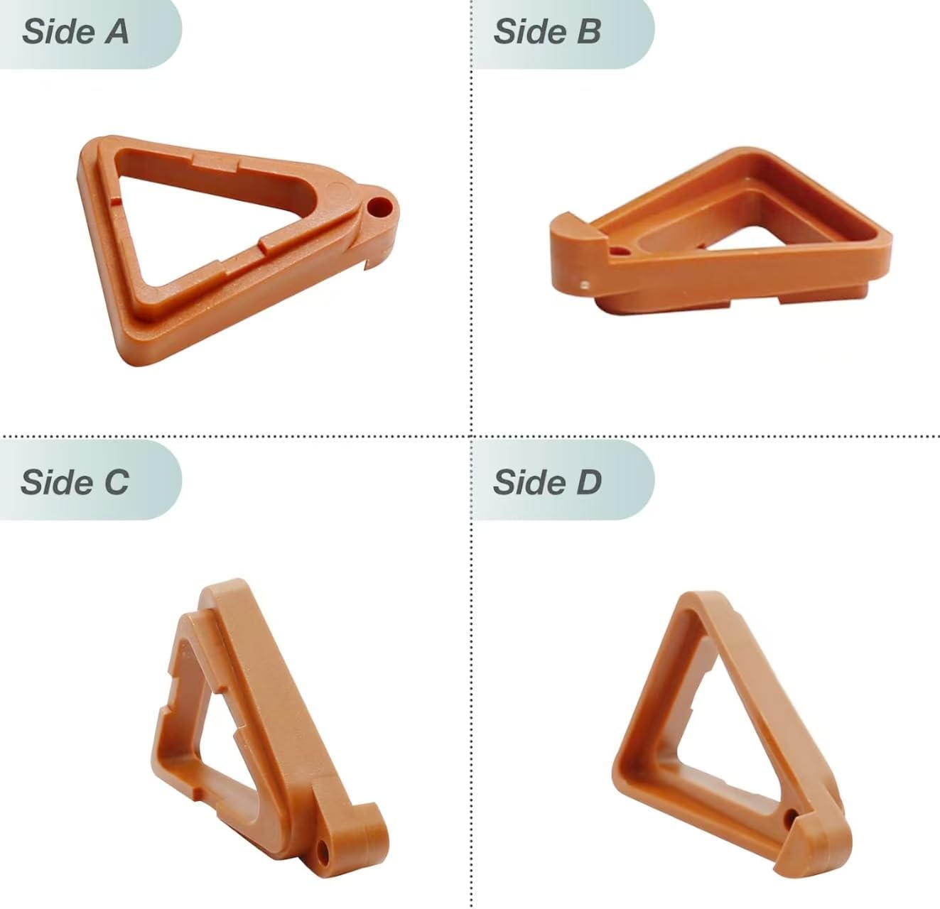 Triangle Plant Pot Feet, 24Pcs Flower Feet Pots Planters Risers Pot Triangle Toes,Triangle Flower Pot Feet Holders,Plastic Potted Plant Stand Triangle Flower Pot Rack Holder Invisible Pot Lifters image number 3