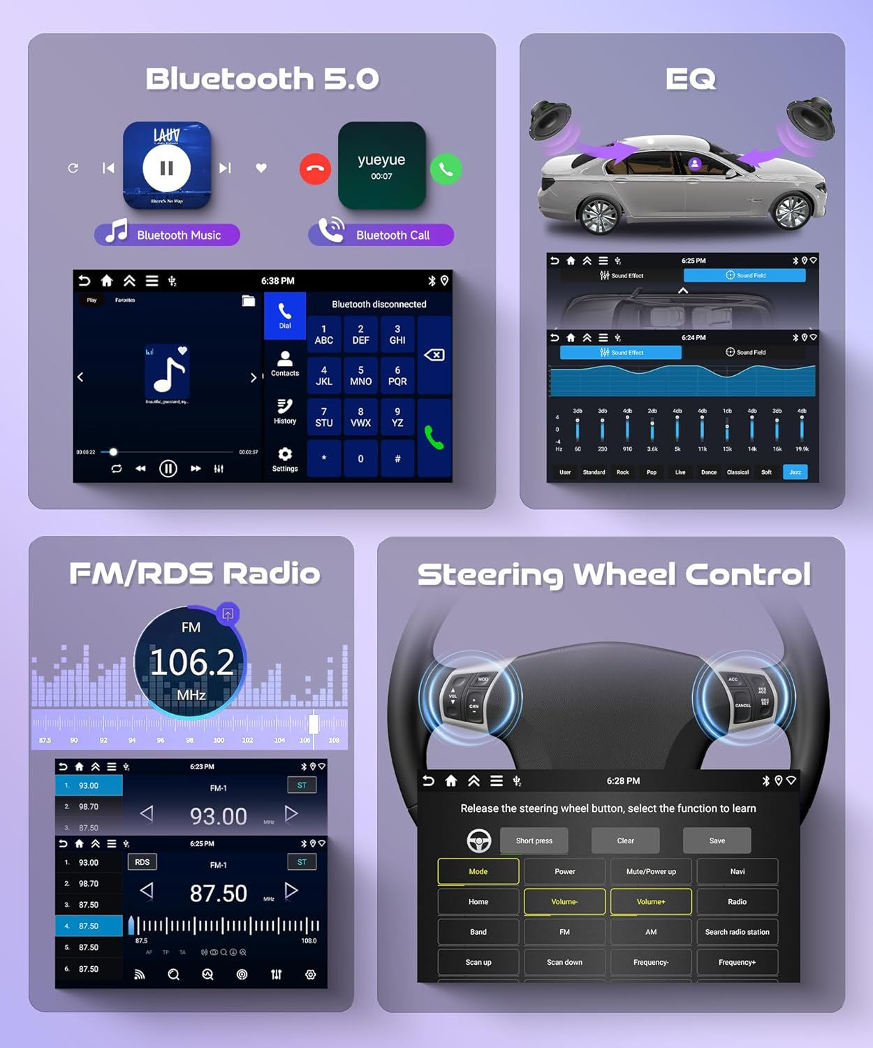 4G+128G Car Radio for Audi TT 2006-2014 Android 15 Car Stereo Wireless Carplay Android Auto, Rimoody 9'' HD Touchscreen Mirror Link GPS Navigation Wifi Bluetooth FM/RDS EQ-32 SWC Backup Camera image number 1