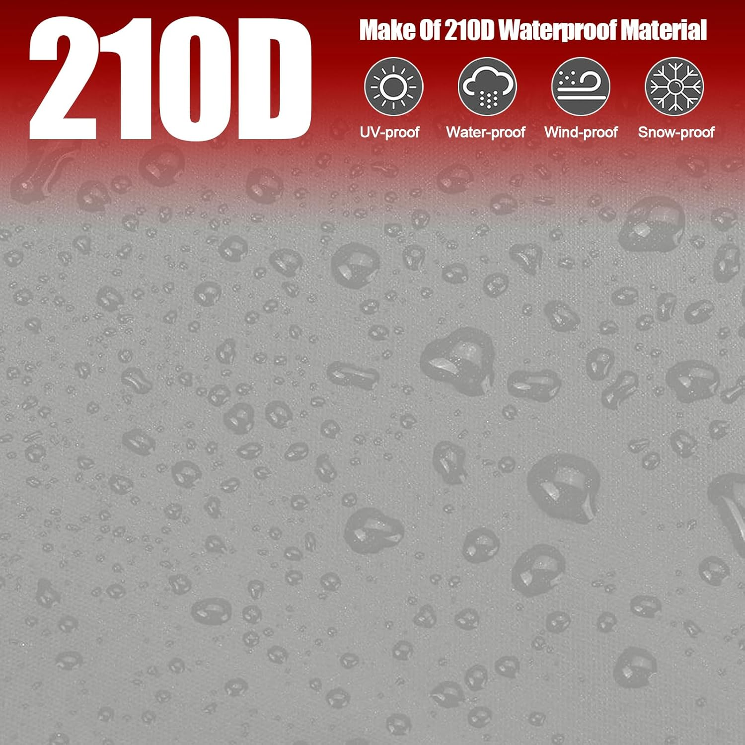 Waterproof Caravan Cover, 210D Oxford Cloth Caravan Protective Roof Cover, 3X10/11/12/13 Meters Silver Coated Lining RV Top Tarpaulin for Trailer (3X10M) image number 1