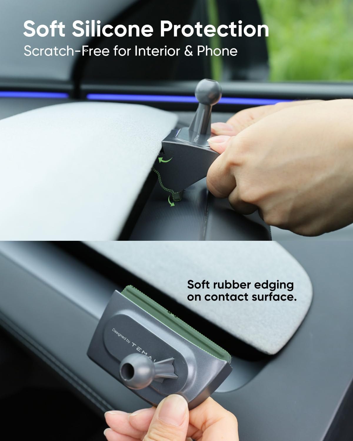 Magnetic Phone Mount for Tesla Model Y Juniper and Model 3 Highland, Driver-Side Vent Fixed Holder, Strong Magnetic Iphone Mount with 360&deg; Rotation, One-Handed Operation, No Airflow Block image number 3