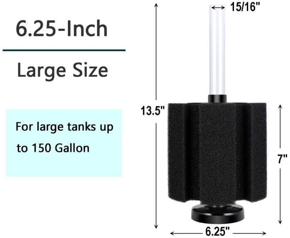 AQUANEAT Aquarium X Large Bio Sponge Filter Breeding Fry Fish Tank (X Large up to 150Gal) image number 3