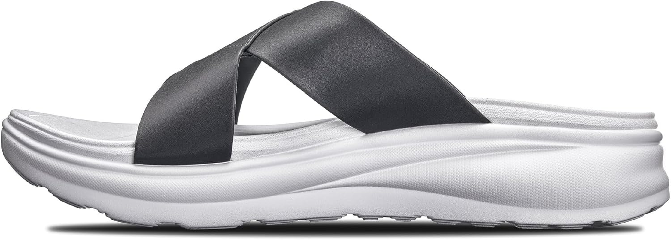 CALTO Men'S Invisible Height Increasing Elevator Shoes - Ultra Light-Weight Slip-On Comfort Sandals - 2 Inches Taller image number 4