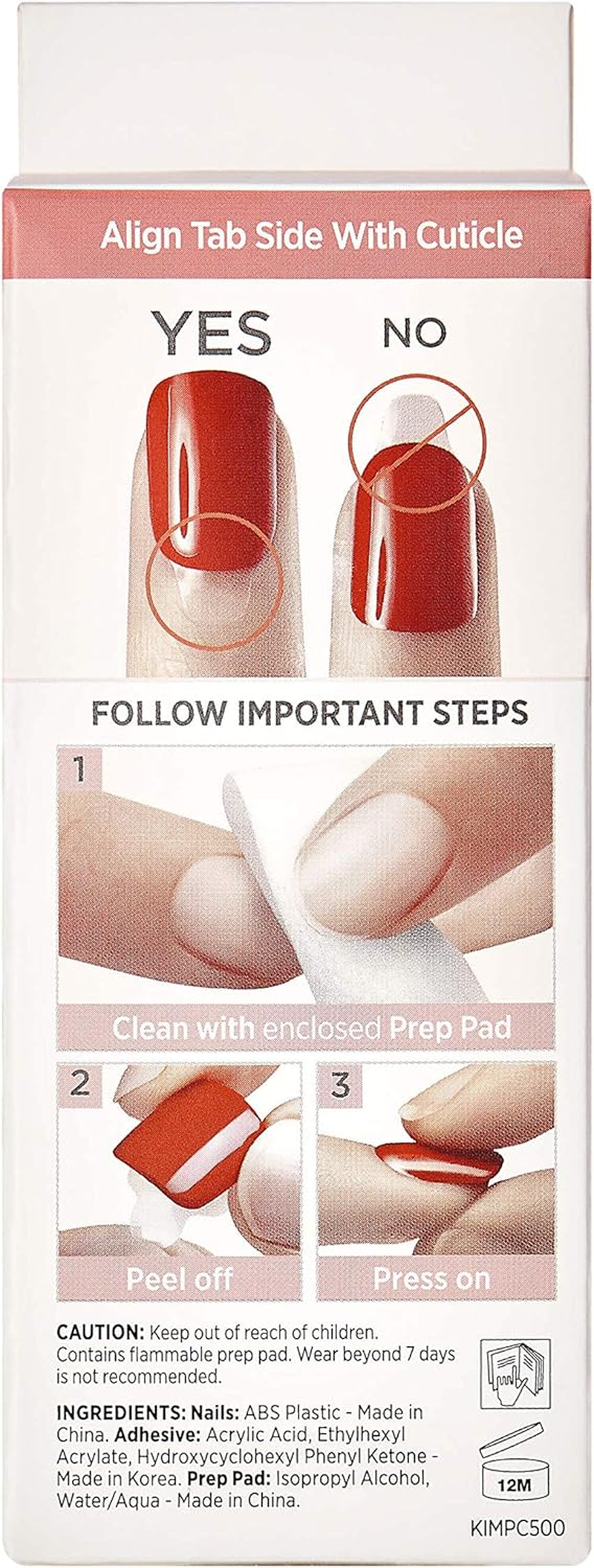 KISS Impress Press-On Manicure, Awestruck, Medium Length Square, with Purefit Technology, Includes Prep Pad, Mini File, Cuticle Stick, and 30 Fake Nails image number 1