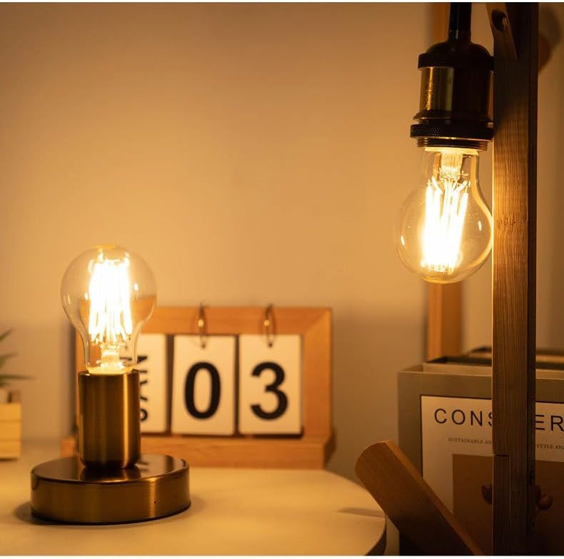 E27 LED Bulbs Vintage Filament Light Bulbs A60 No Flicker Screw Edison LED Bulbs 12W (100W Equivalent) 1200LM Cool White 6000K Non-Dimmable 2 Pack (6000K-Cool White, 12W) image number 1
