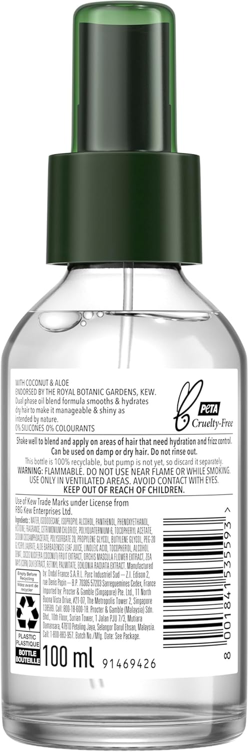 Herbal Essences Treatment Bio: Renew Hair Oil Blend Coconut & Aloe Hydrate, 100 Ml