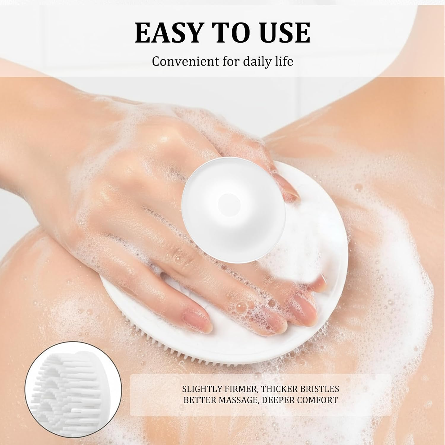 6 Pack Body Scrubber, Body Exfoliator with Soft Bristles, Shower Scrubber for Dry Brushing and Gentle Exfoliation, Back Scrubber for Men and Women