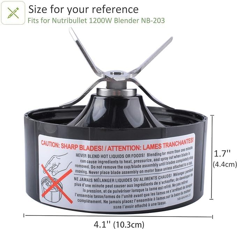 1200W Bullet-Compatible Extractor Cross Blade, Premium Replacement Part for Enhanced Blending Efficiency &ndash; Compatible with Nutribullet