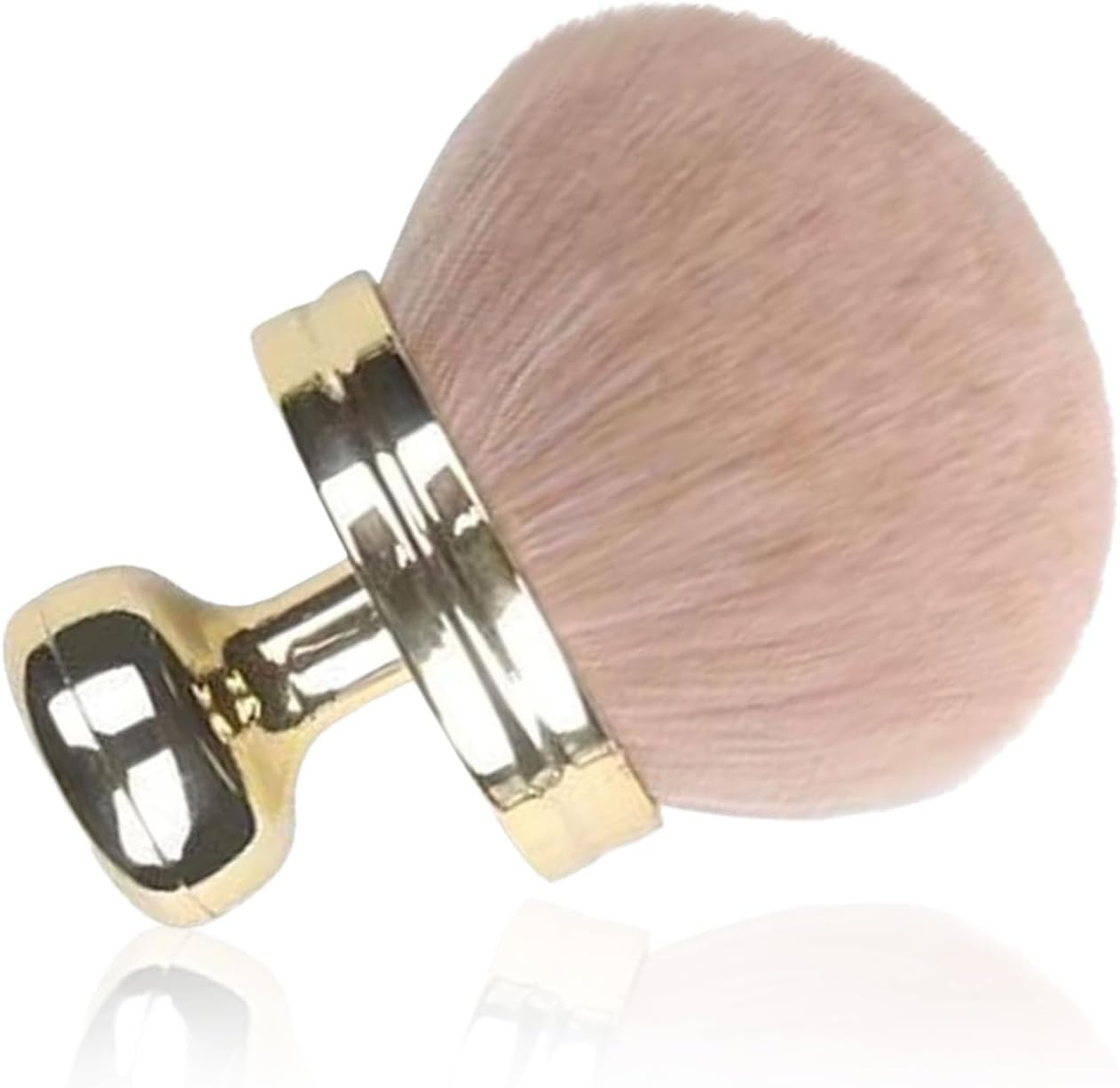 Kabuki Brush, Self-Tanning Brush, Powder Brush, Large Powder Brush, Golden Brush for Flawless Make-Up, Ideal for Face and Body, Perfect for Travel and Home, Perfect Gift for Women image number 2