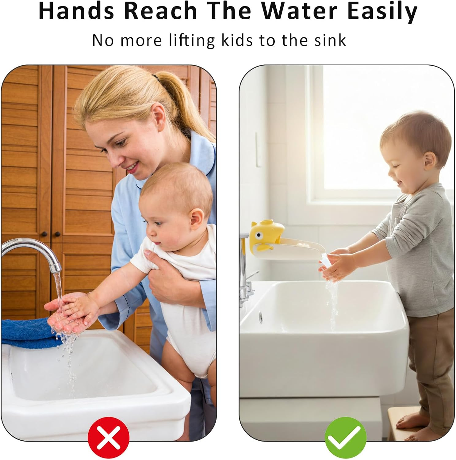 Faucet Extender for Toddlers - 1 Pack Universal Sink Handle Extender, Helps Children Reach Faucet Easily, Prevents Splashing, Ideal for Bathroom & Kitchen Use image number 6