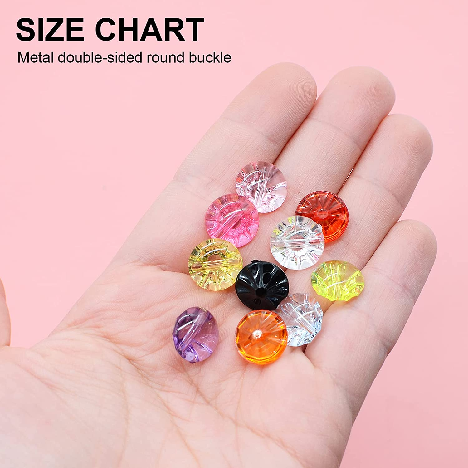 100Pcs Transparent Crystal Button for Children'S Candy Sweater, Shirt, Baby Cardigan, Coat - DIY 12Mm image number 4