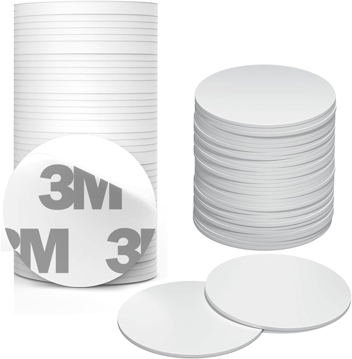 NFC Tags,Haakhui 50Pcs Adhesive round Stickers Blank Rewritable NFC Cards,Compatible with Tagmo and Smart Home Control NFC Enabled Mobile Phones and Devices