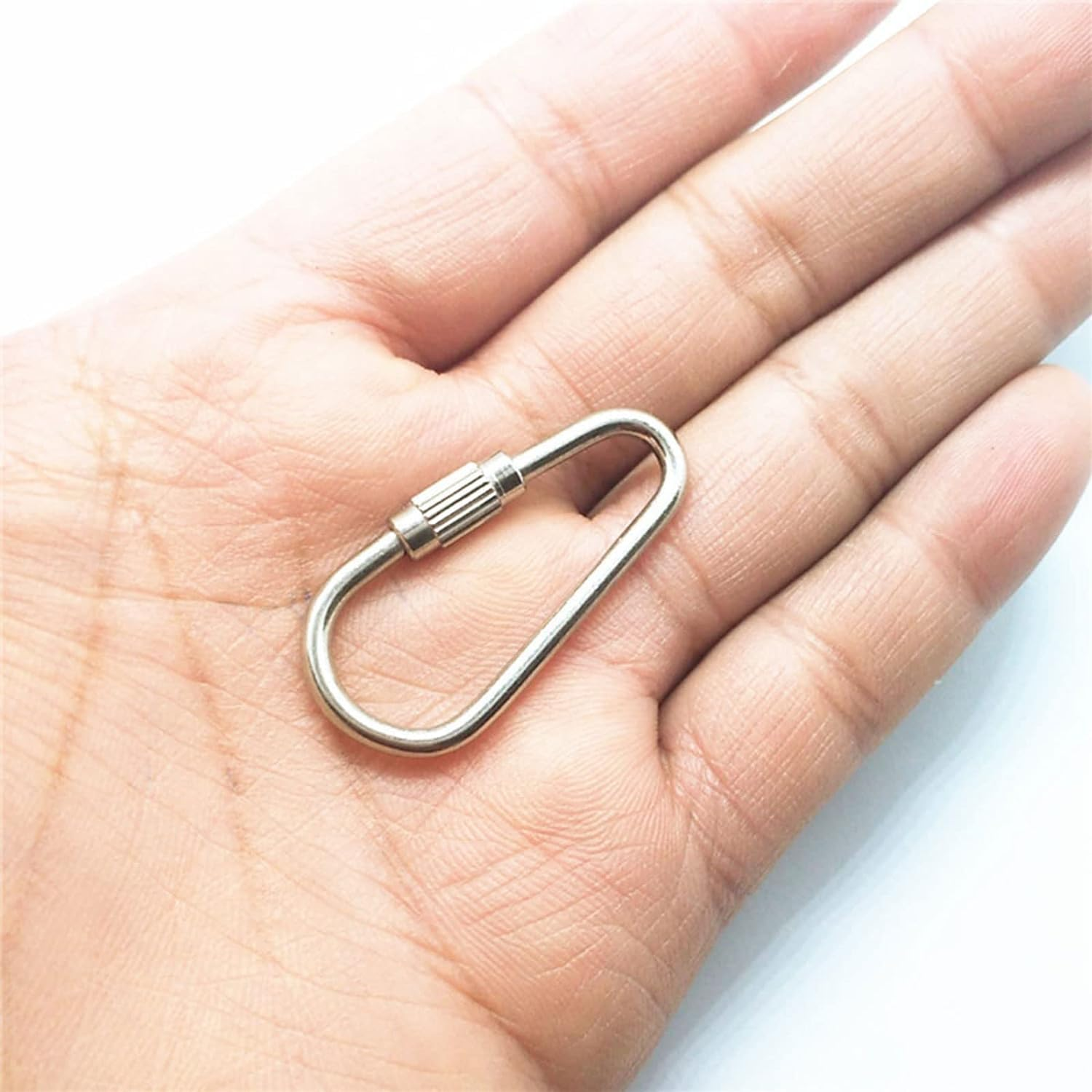 Yuanholumid 10 Pack Silver Parrot Toy Hook Stainless Steel Parts Heavy Duty Metal Hooks Suitable for Most Bird or Small Animal Hanging Toys Parrot Bird Toy Hooks Metal Stainless Steel Parts DIY Bulk image number 4