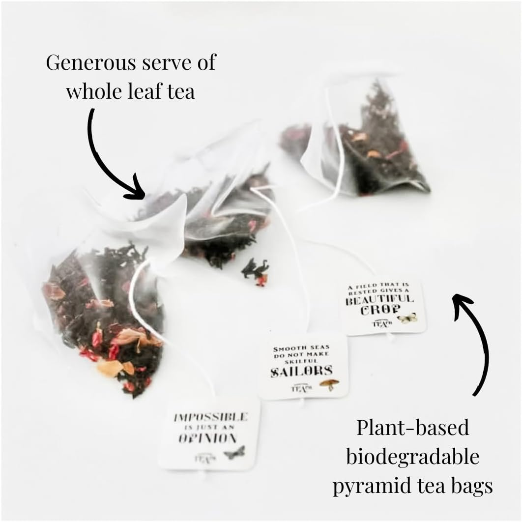 Inspirational Tea Co. 25 Biodegradable Tea Bags with Quotes (Moroccan Mint with Green Tea) image number 1