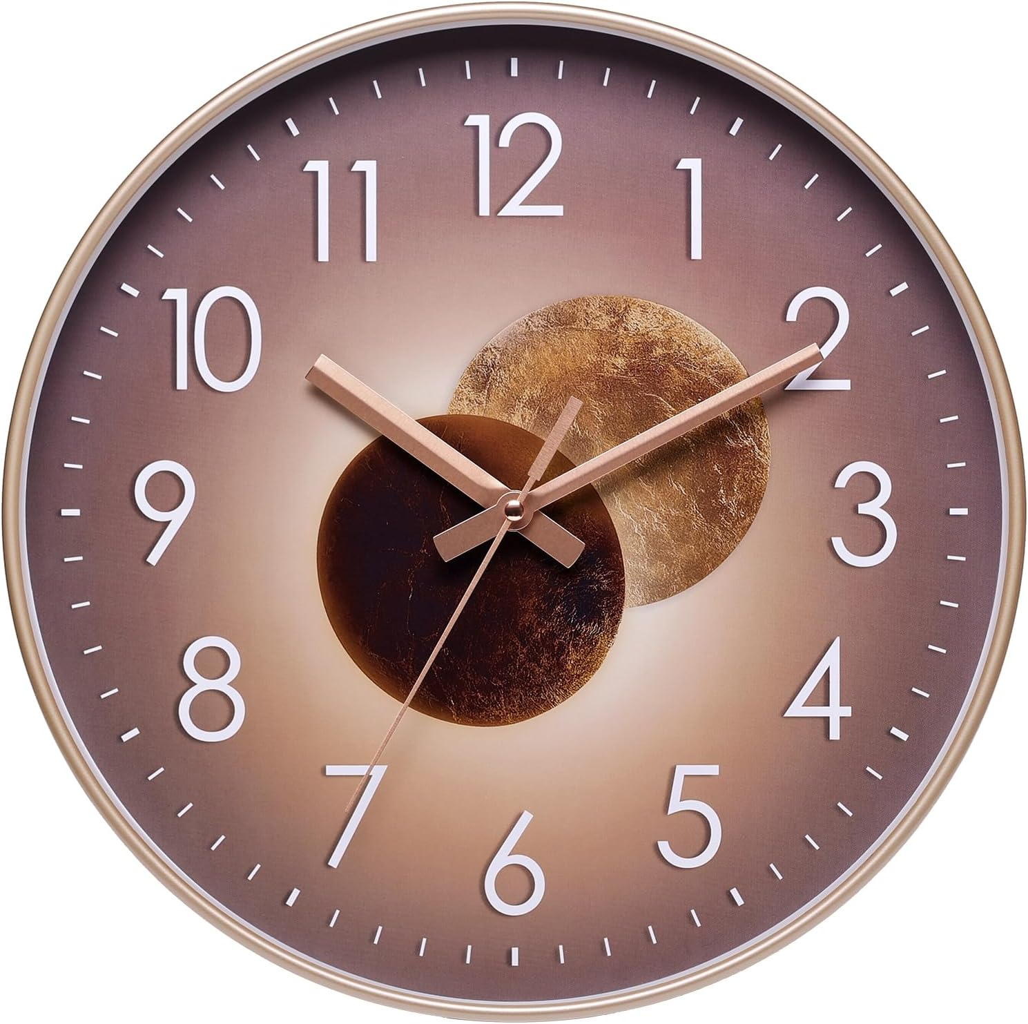 Space Silent Creative Wall Clock, Silent Time Operated for for Office, Classroom, Bedroom, Bathroom, Living Room, Restaurant, Hotel,Children'S Room，Kitchen， Etc.(30 Cm/ 12")&hellip;