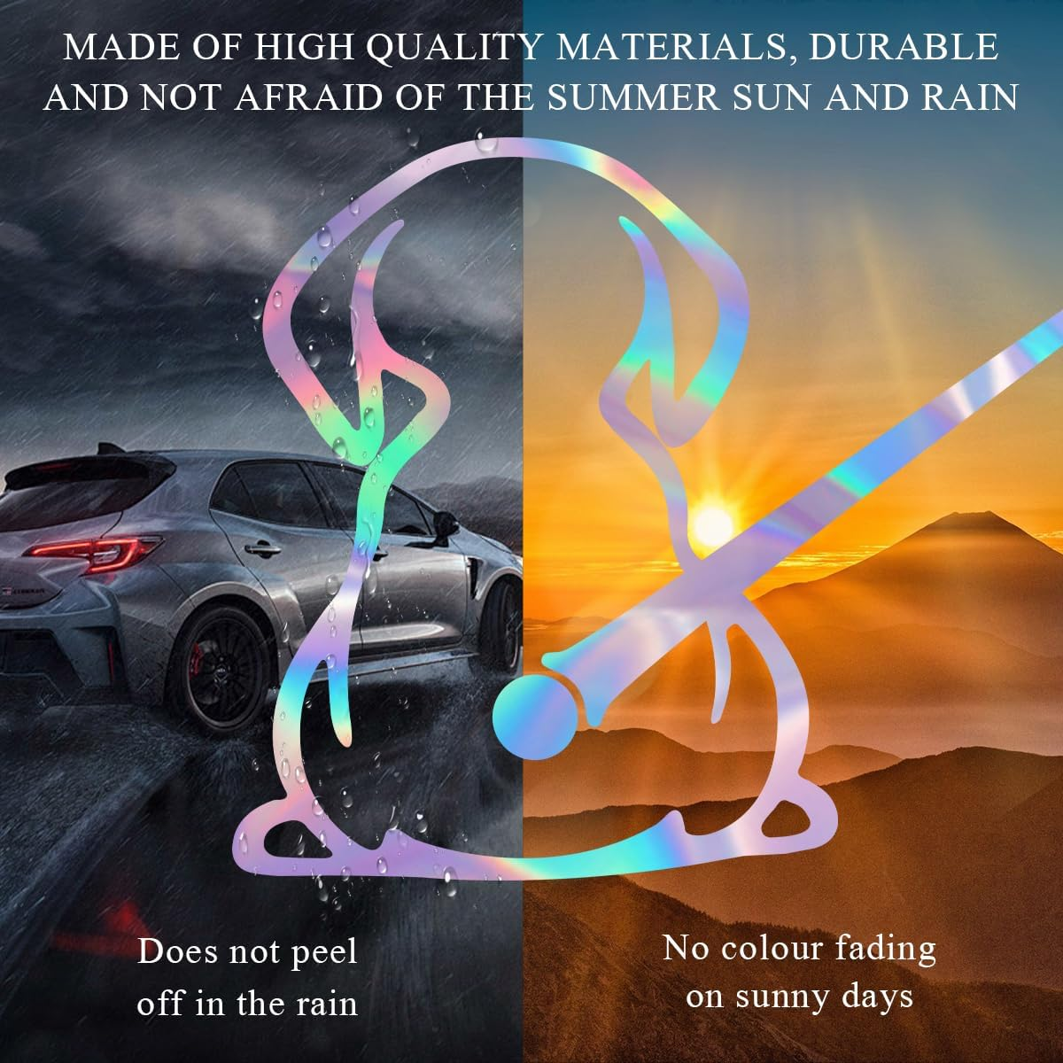 Povtii 2 PCS Car Dog Rear Wipers Windshield Decals, Cute Animal Puppy Auto Rear Window Wiper Sticker, Waterproof Cartoon Funny Dog Moving Tail Stickers, Universal Car Accessories (Colorful) - White image number 2