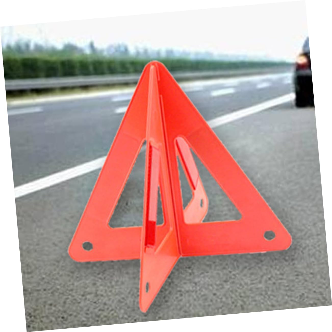 Anneome 3Pcs Triangle Reflector Reflective Roadside Triangles Car Emergency Warning Signs Safety Road Warning Sign for Roadside Use image number 1