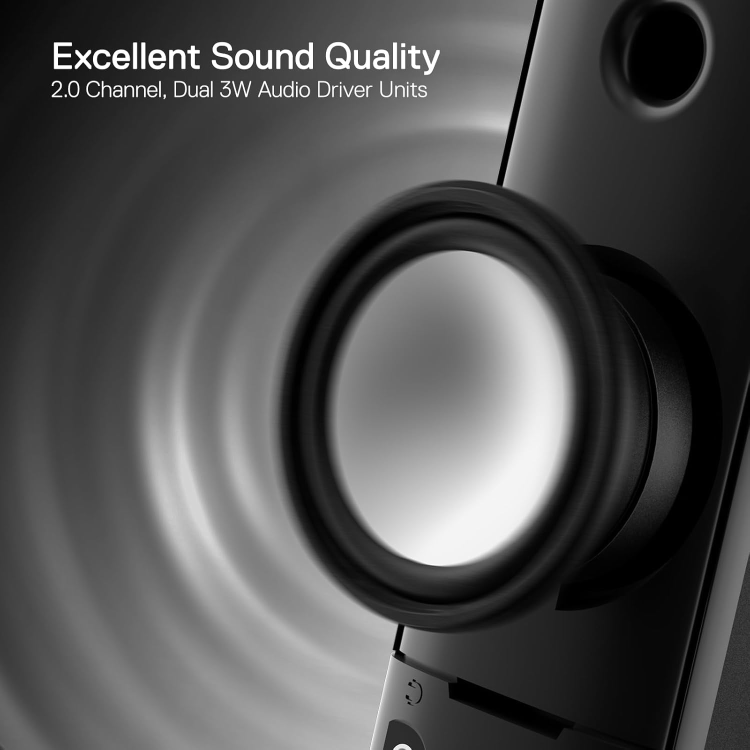 Redragon GS550 PC Gaming Speakers, 2.0 Channel Desktop Computer Sound Bar with Compact Maneuverable Size, Headphone Jack, Quality Bass & Decent Red Backlit, USB Powered W/ 3.5Mm Cable