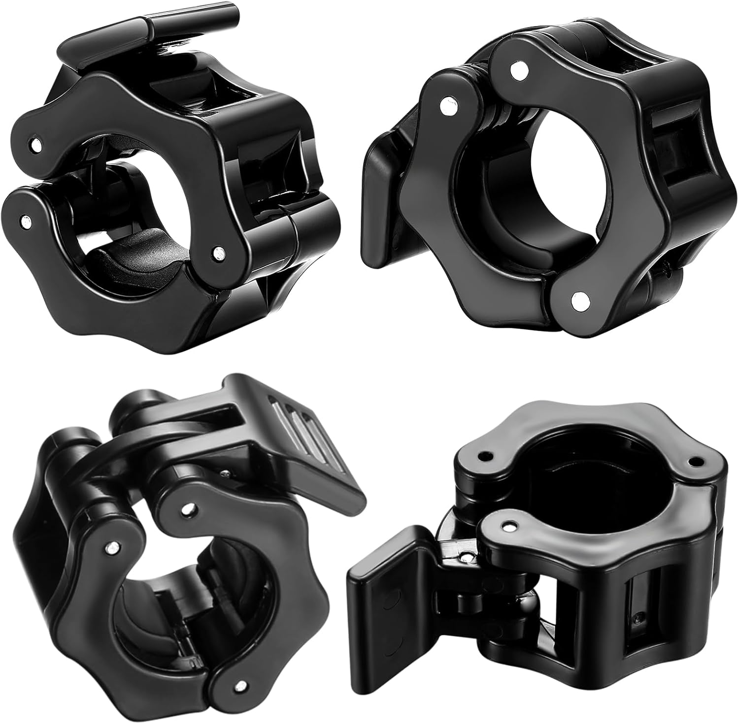 Pack of 4 Dumbbell Clasps, 30 Mm Barbell Clamps Collar Clips Locking Quick Release for Workout Weightlifting image number 3
