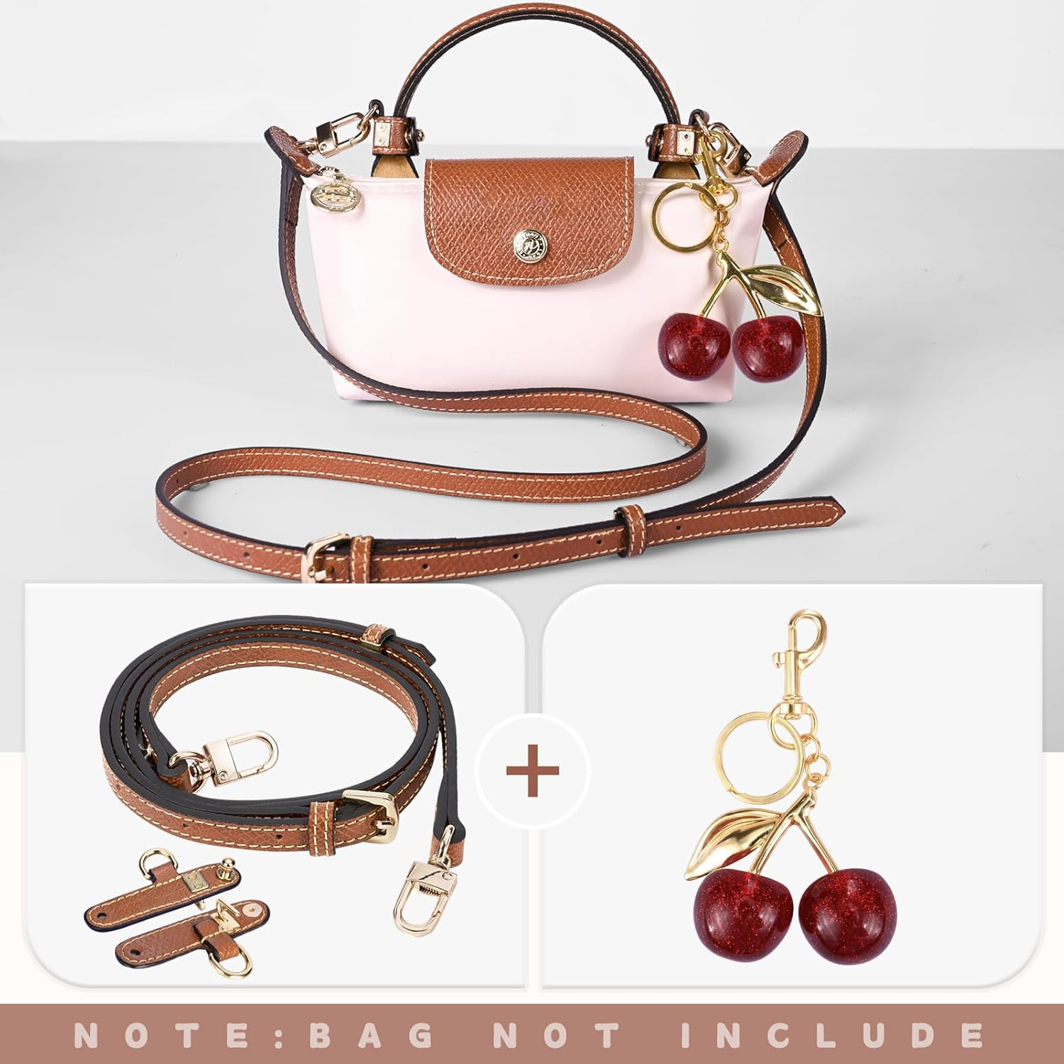 Handbag Straps Replacement, Shoulder Purse Straps Crossbody Adjustable Replacement for Tote Bag Women image number 3