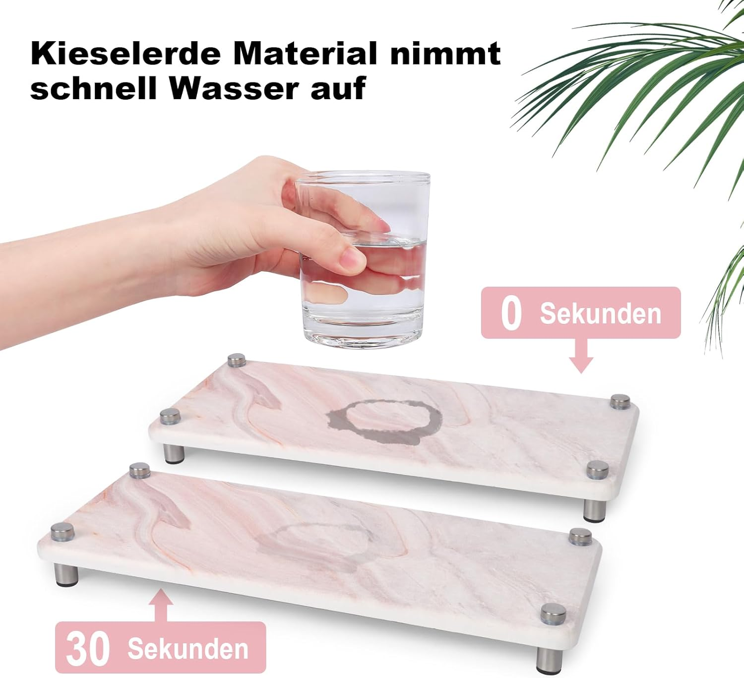 Generisch Sink Organiser, Grey Marble Sink Utensils, Storage, Applicable to Sponge Brush, Soap, Shampoo, Lotions, Quick-Drying, Kitchen, Bathroom Organiser (Rose Marble) image number 3