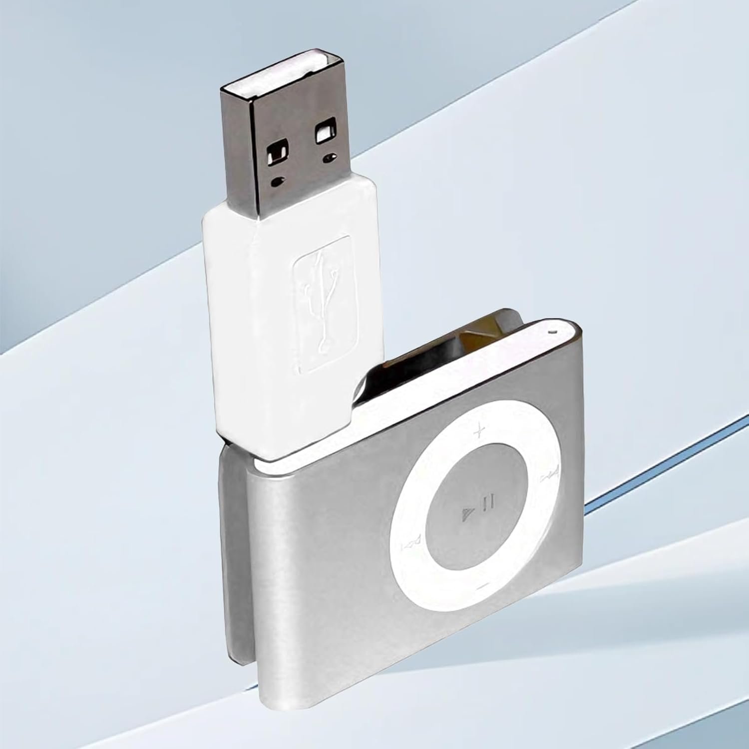 Generic USB Data Sync Charger Cable for Apple Ipod Shuffle 1St 2Nd Gen Generation White Color Charging and Data Transfer Cable for Ipod Devices image number 2